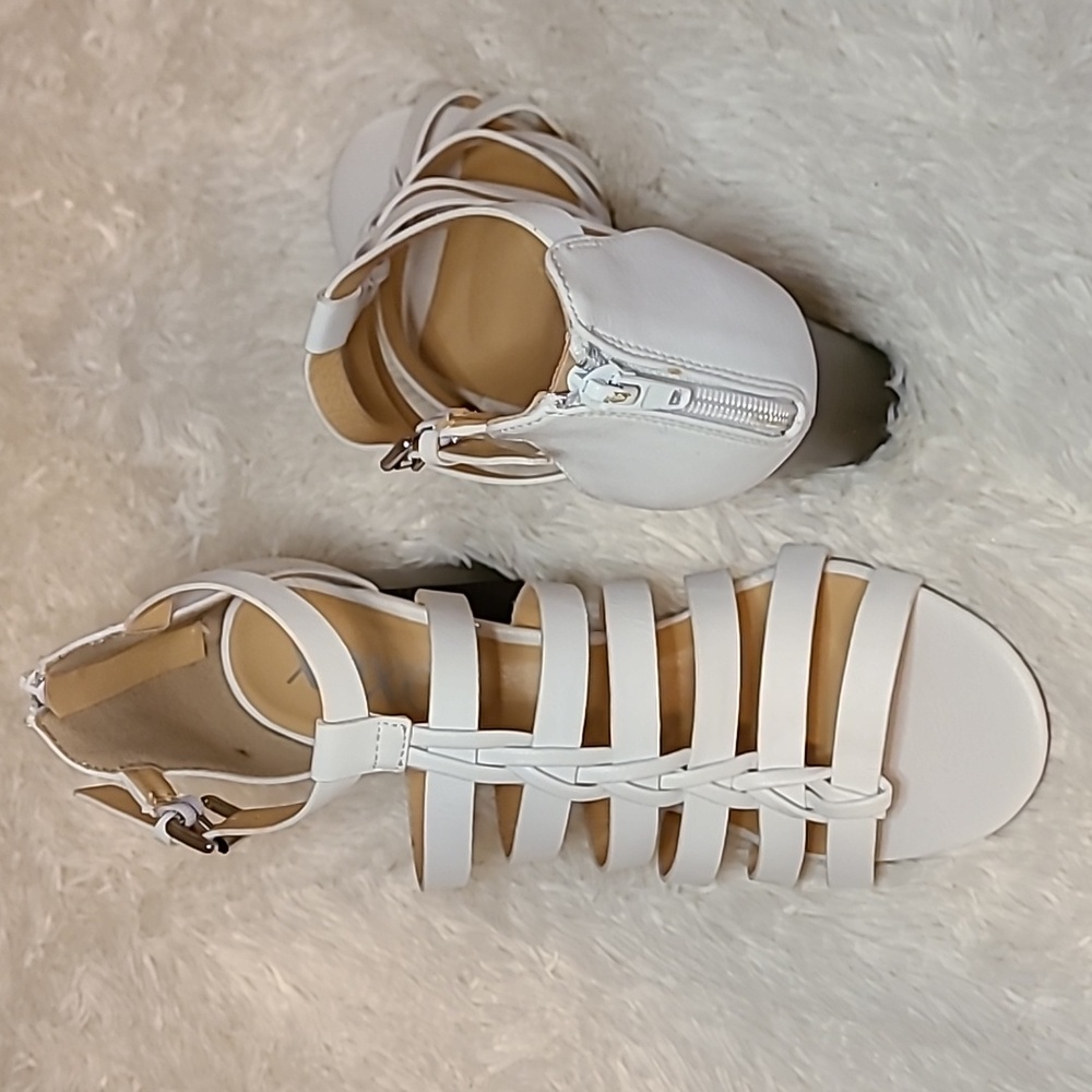 XOXO Baxter Caged Stacked heels Ivory